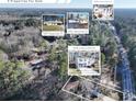 Aerial view of four homes in a wooded area near a road at 3646 Lenora Church Rd, Snellville, GA 30039