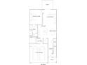 Layout of the 1st Floor including Owner's Suite, Living Room, Kitchen, 2-Car Garage, and Patio at 1221 Arnhem Dr, Hampton, GA 30228