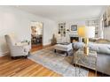 Elegant living room with fireplace and built-in shelving at 124 The Prado, Atlanta, GA 30309