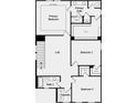 Second floor floorplan displaying the main bedroom, two additional bedrooms, loft, and two baths at 207 Groveton Ct, Euharlee, GA 30145