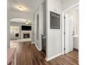 Welcoming entryway with hardwood floors and an arched doorway at 1119 Brownstone Dr, Marietta, GA 30008