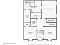 Second floor plan featuring bedrooms, bathrooms, laundry room and closets at 1340 Slaton Manor Dr, Conyers, GA 30012