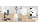 Bathroom design selection featuring modern black fixtures, white cabinets, and contrasting countertops at 121 Priestwood Ln, Acworth, GA 30102