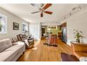 Bright, airy living space featuring hardwood floors, kitchen, and home office at 1261 Lavista Ne Rd # E9, Atlanta, GA 30324