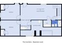 Basement level floor plan showcases the layout including bedrooms, recreation room, kitchen/bar room, and bathrooms at 580 Hutchens Se Rd, Atlanta, GA 30354