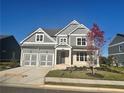 Charming two-story home with a well-manicured lawn, two-car garage, and a classic gray color palette at 320 Willow Cv, Canton, GA 30114