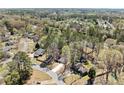 A wide aerial view of the neighborhood, highlighting the property's location and community at 3435 Stallion Ct, Powder Springs, GA 30127