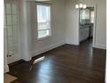 Bright dining area with hardwood floors and a chandelier at 1132 Fair St, Atlanta, GA 30314