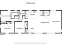 Layout of the 3 bedroom home with kitchen, dining, living and 2 bath highlighted in this blueprint at 708 Morris Rd, Hiram, GA 30141
