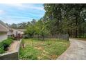 Fenced backyard next to mature trees for added privacy, perfect for or pets at 2585 Braselton Hwy, Buford, GA 30519