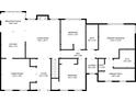 Detailed floorplan showcasing the layout of the house with labeled rooms and dimensions at 9246 W Banks Mill Rd, Winston, GA 30187