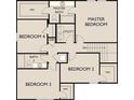 Second floor plan featuring the Primary bedroom, Primary bath, and three additional bedrooms at 186 Sonoma Drive, Dallas, GA 30157