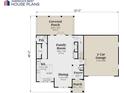 First floor plan showcasing an open concept layout with a Gathering room, dining area, and modern kitchen at 554 Palm St, Holly Springs, GA 30115