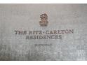 Close up of the sign for The Ritz-Carlton Residences Buckhead on the building facade at 3630 Peachtree Ne Rd # 3302, Atlanta, GA 30326
