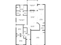 Detailed floor plan showcasing the layout of the bedrooms, bathrooms, kitchen, and living areas at 310 Tuggle Court, Woodstock, GA 30188