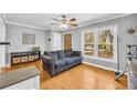 Inviting living room with hardwood floors, comfortable seating, and ample natural light at 3351 Phillip Cir, Decatur, GA 30032