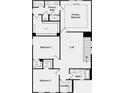 Second-floor layout featuring primary bedroom, bedrooms 2 & 3, bathrooms, a loft, and laundry room at 234 Groveton Ct, Euharlee, GA 30145
