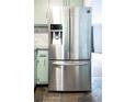 Stainless steel refrigerator in the kitchen with a water and ice dispenser at 510 Coventry Rd # 8A, Decatur, GA 30030