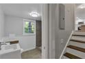 Renovated bathroom with modern sink, walk-in shower and neutral paint at 4373 Sun Valley Blvd, Atlanta, GA 30344