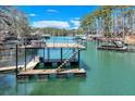 Private boat dock on a clear lake, offering easy access to the water for boating, swimming, and relaxation at 2715 Brook Valley Dr, Cumming, GA 30041