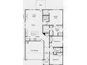 Spacious four-bedroom floor plan featuring a 2-car garage, large great room, and primary suite with patio at 228 Groveton Ct, Euharlee, GA 30145