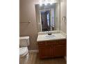 Bathroom featuring a vanity with sink and a large mirror, providing a functional space at 4155 Park Chase Dr, Atlanta, GA 30344