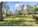 A spacious backyard with a large, well-maintained lawn, mature trees, and a play set at 2996 Bea Mar Dr, Marietta, GA 30062