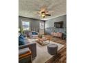 Cozy living room with modern furniture, a soft rug, and a mounted television at 1320 Milstead Ne Ave, Conyers, GA 30012