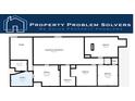 Detailed floor plan showing layout of rooms, including kitchen, living area, bedrooms, garage, and bathroom at 111 Oak Grove Rd, Temple, GA 30179