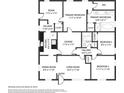 Detailed floor plan showcasing the layout with three bedrooms, two baths, kitchen and living spaces at 340 Brooks Sw Ave, Atlanta, GA 30310