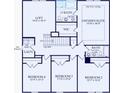 Second floor floor plan featuring the Owner's Suite, Loft, Laundry Room and other bedrooms and baths at 1629 Tide Mill Rd, Cumming, GA 30040