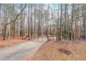 Gravel driveway entrance through the wooded property at 4751 Bill Cheek Rd, Auburn, GA 30011