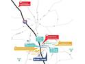 Detailed community map highlighting nearby schools, hospitals, shopping, and dining at 636 Kimberwick Dr, Locust Grove, GA 30248