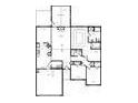 Black and white floor plan of a house with various rooms and spaces at 939 Park Place St, Social Circle, GA 30025