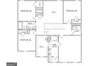 Upstairs floor plan featuring bedrooms, bathrooms, loft, and laundry room, with walk-in closets and storage at 744 Great Oak Pl, Villa Rica, GA 30180