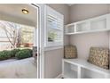 Functional mud room with built-in shelves and bench seating, offering convenient storage at 1370 Dupont Nw Park, Atlanta, GA 30318