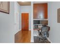 Inviting hallway with a built-in desk, perfect for a home office space at 400 W Peachtree Nw St # 2604, Atlanta, GA 30308