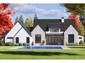 Rear exterior view with an in-ground swimming pool and lush green lawn, perfect for outdoor entertaining at 1276 B Rutledge Rd, Acworth, GA 30101