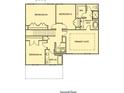 Second floor plan showing the primary suite with a walk-in closet, three bedrooms, and two baths at 376 Waterbluff Dr, Mableton, GA 30126