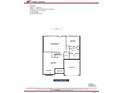 Adams Homes optional basement floorplan showcasing a recreational room, unfinished space, and garage slab at 5335 Vinci Pl, Douglasville, GA 30135