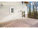 Spacious wooden deck, perfect for outdoor entertaining with access to the home via sliding glass doors at 3569 Vinyard Way, Lawrenceville, GA 30044