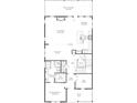 Open-concept main level floor plan showcasing a living room, kitchen, primary bedroom, den, and porch at 3108 Stonegate Sw Dr, Atlanta, GA 30331