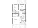 Second floorplan featuring three bedrooms, two bathrooms, and a laundry room at 3135 Stonegate Sw Dr, Atlanta, GA 30331