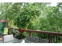 Private back deck overlooking a lush, wooded backyard at 2022 Raven Way, Atlanta, GA 30341