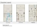 Floorplan layout showing the dimensions and layout of this home's ground, second and third floors at 1283 Forsyth Park Rd, Decatur, GA 30033