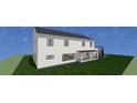 Rendering of the back of the home with large windows, an elevated deck, and a covered porch at 2650 Roswell Rd, Marietta, GA 30062