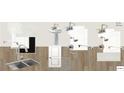 Bathroom design featuring white fixtures, wood floor, and chrome fittings at 113 Priestwood Ln, Acworth, GA 30102