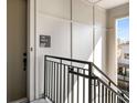 A staircase outside an apartment unit with metal railings and a unit number sign at 120 Beardon Se Cir # 2, Atlanta, GA 30316