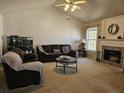 Spacious living room featuring a fireplace, plush seating and high ceilings providing an airy atmosphere at 68 Georgias Ln, Dallas, GA 30157