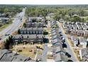 Wide aerial shot featuring a neighborhood with well-kept homes, green spaces, and convenient access to roadways at 3022 Hartford Mill, Duluth, GA 30097